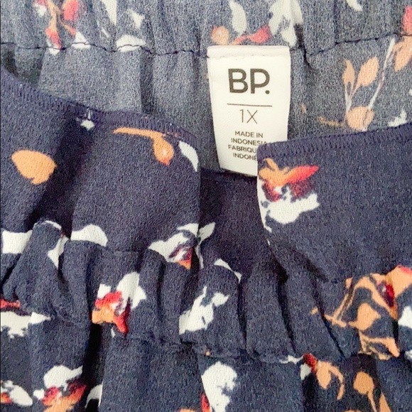 $5 $5 $5 BP Plus Size Floral Print Ruffle Crop Top Cami Tank Top Blouse Sz X 1 - Picture 5 of 7